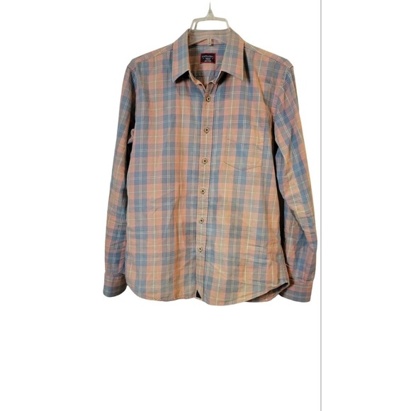 UntuckIt Dress Shirt Designer Plaid Slim Fit Long Sleeve Mens‎ Size Medium - Picture 1 of 6